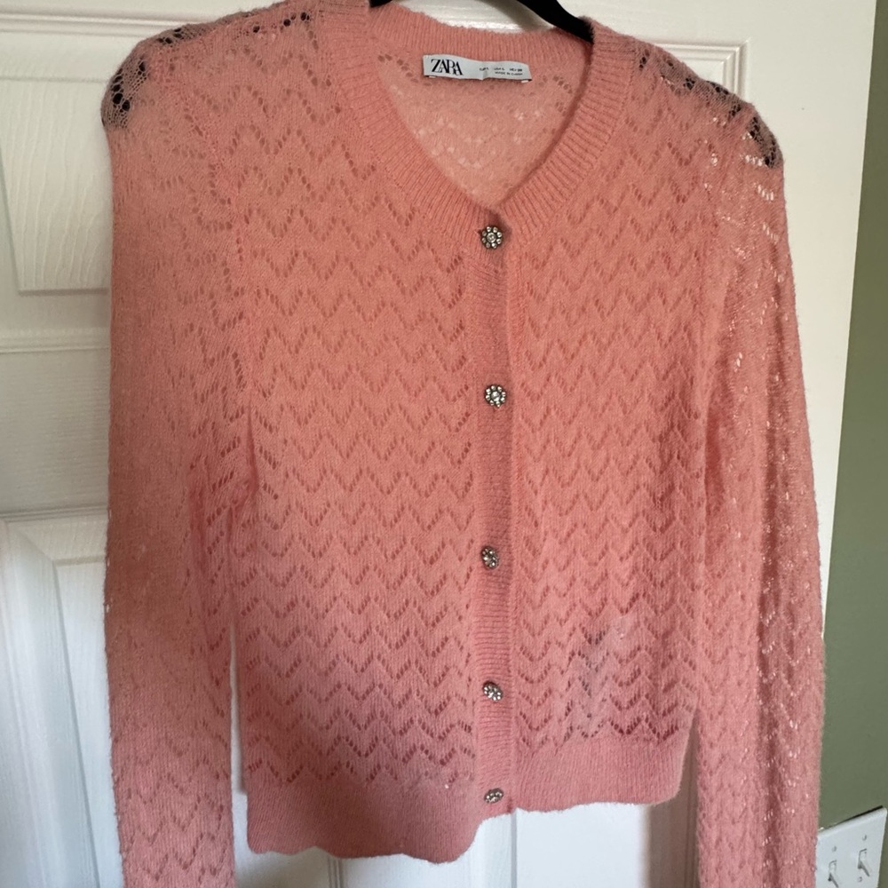 Pink cardigan